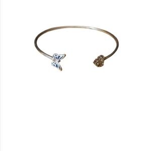 Alex and Ani Silver Bracelet with Silver Butterfly Charm